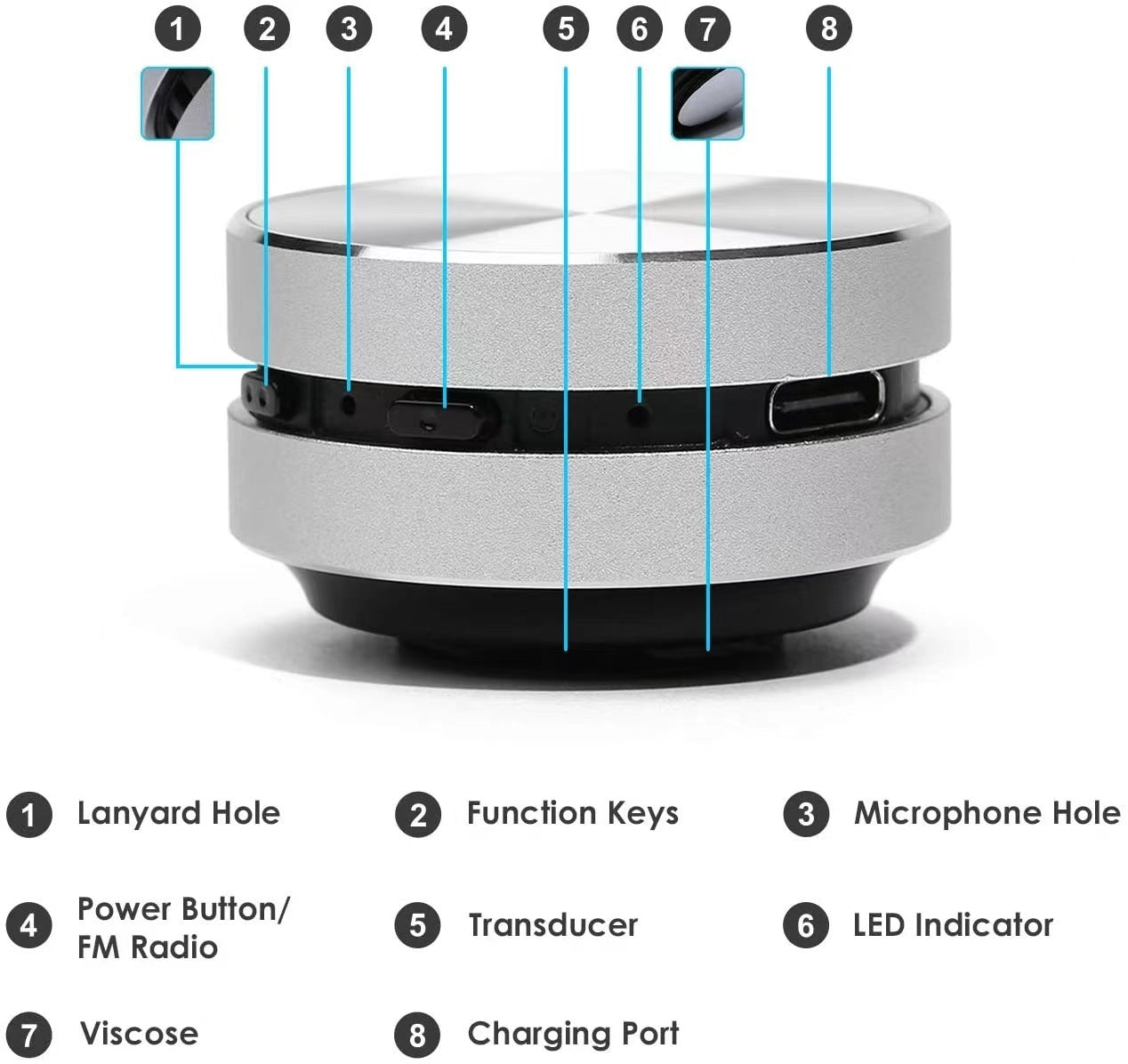Magnetic Portable Bluetooth Speaker