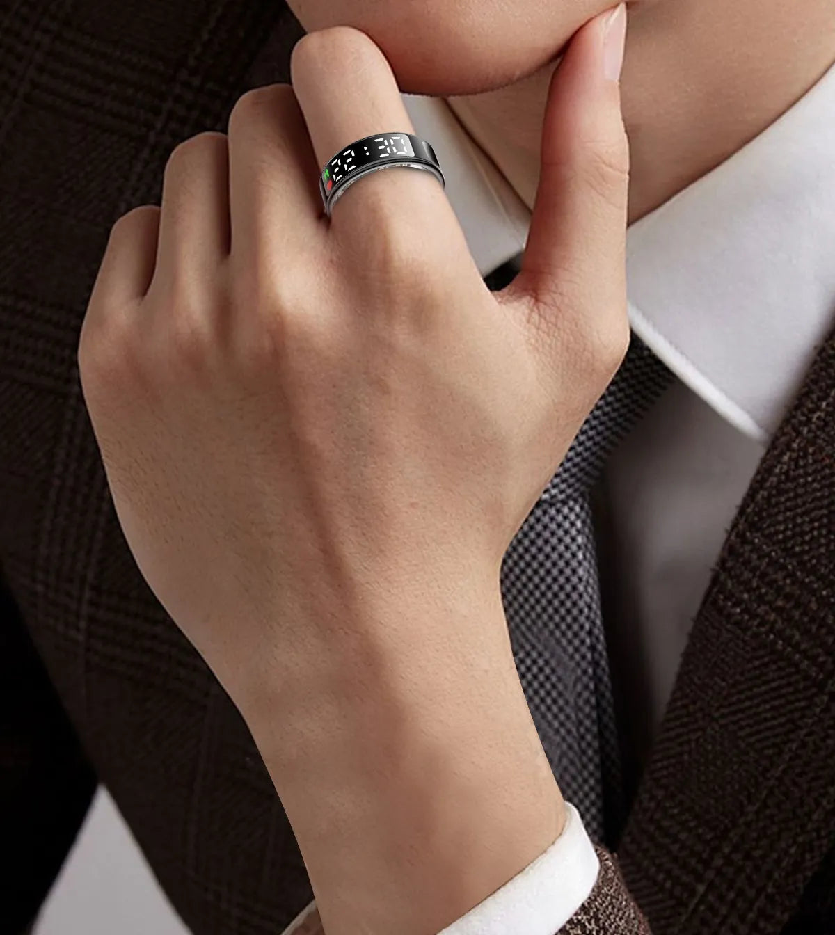 Smart Ring With Display Screen Touch Flip Smart Finger
